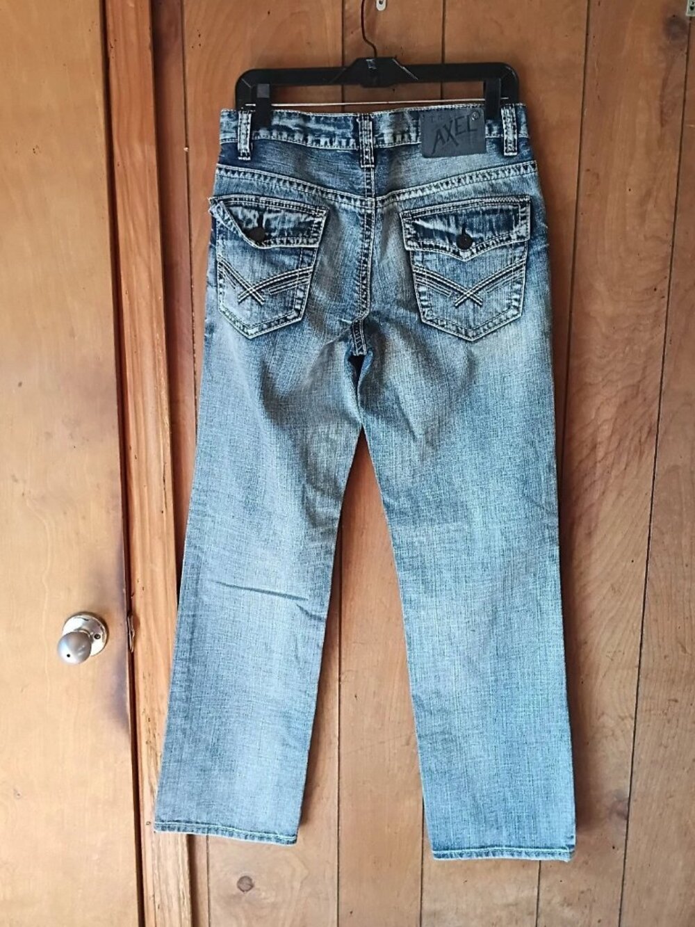 Axel Men’s Jeans 30x32 Relaxed Straight Leg Medium Wash Blue Denim - Picture 4 of 6